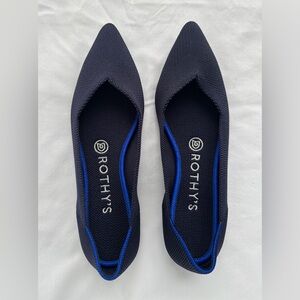 Rothy’s The Point Flats 7.5 Navy Blue